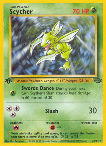 Scyther (26/64) [Jungle 1st Edition] - Comfy Hobbies