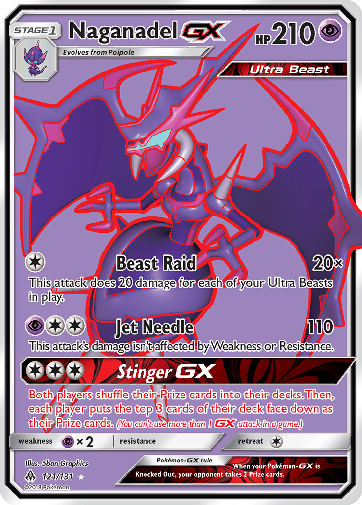 Naganadel GX (121/131) [Sun & Moon: Forbidden Light] - Comfy Hobbies