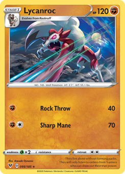 Lycanroc (095/185) [Sword & Shield: Vivid Voltage] - Comfy Hobbies