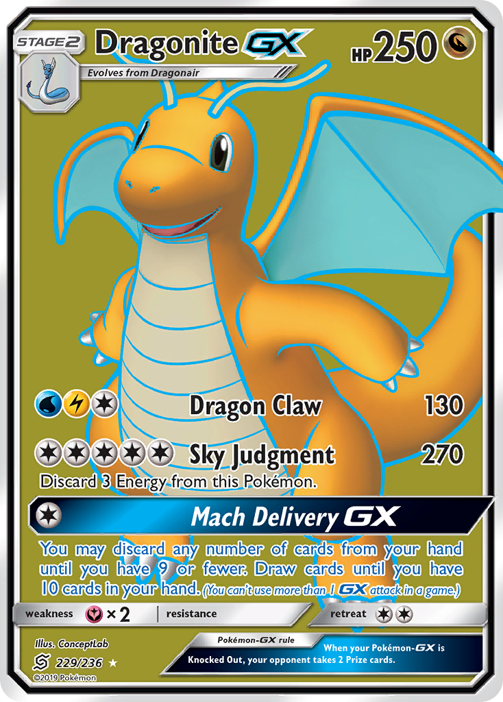 Dragonite GX (229/236) [Sun & Moon: Unified Minds] - Comfy Hobbies