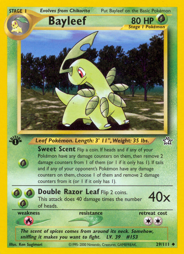 Bayleef (29/111) [Neo Genesis 1st Edition] - Comfy Hobbies