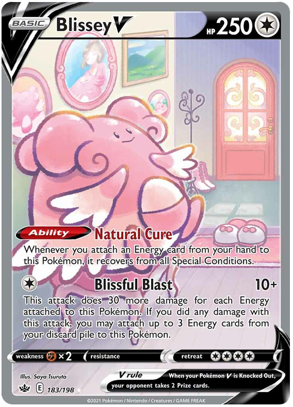 Blissey V (183/198) [Sword & Shield: Chilling Reign] - Comfy Hobbies