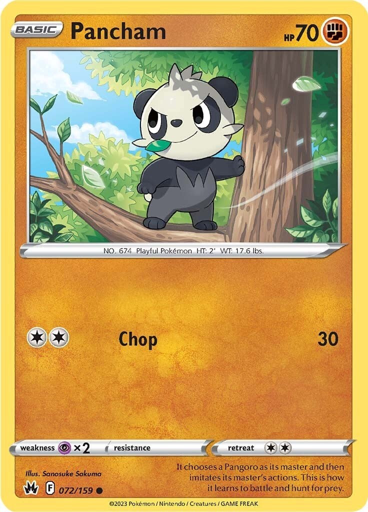 Pancham (072/159) [Sword & Shield: Crown Zenith] - Comfy Hobbies