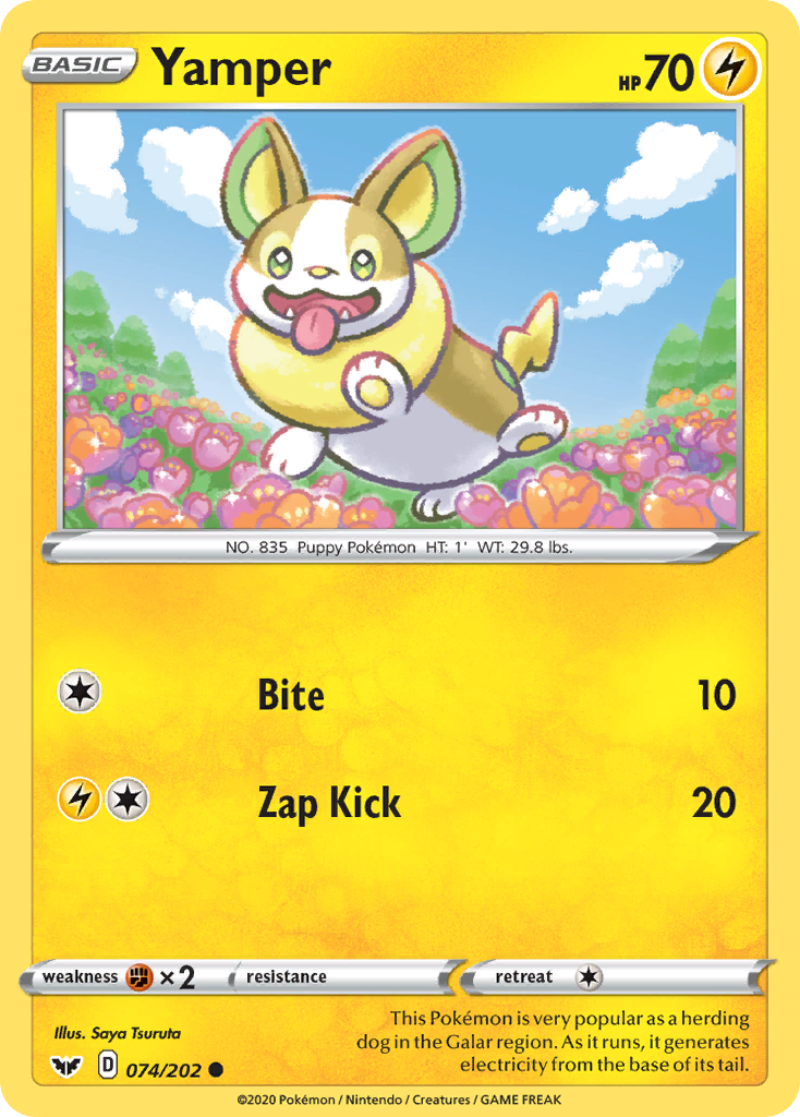 Yamper (074/202) [Sword & Shield: Base Set] - Comfy Hobbies