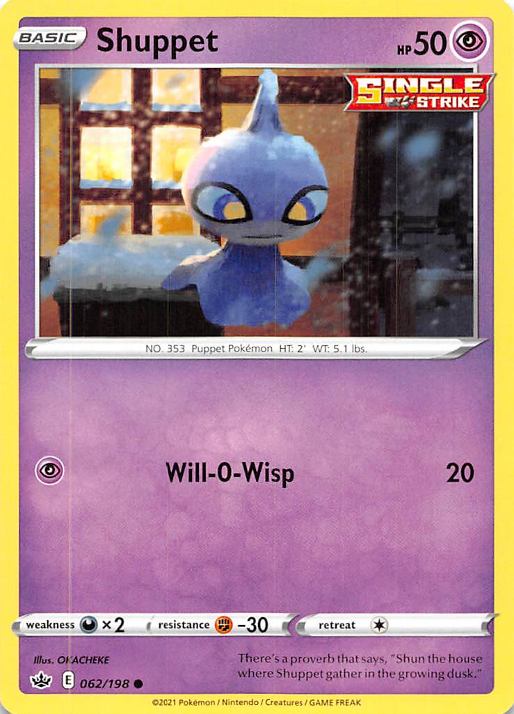 Shuppet (062/198) [Sword & Shield: Chilling Reign] - Comfy Hobbies