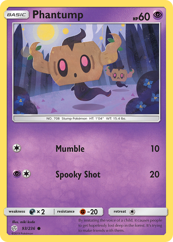 Phantump (93/236) [Sun & Moon: Cosmic Eclipse] - Comfy Hobbies