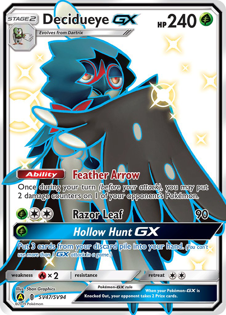 Decidueye GX (SV47/SV94) [Sun & Moon: Hidden Fates - Shiny Vault] - Comfy Hobbies
