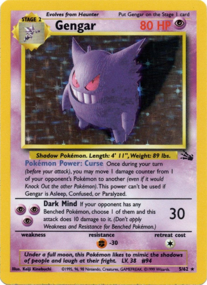Gengar (5/62) [Fossil Unlimited] - Comfy Hobbies