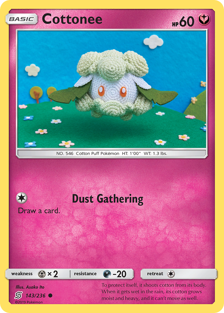 Cottonee (143/236) [Sun & Moon: Unified Minds] - Comfy Hobbies