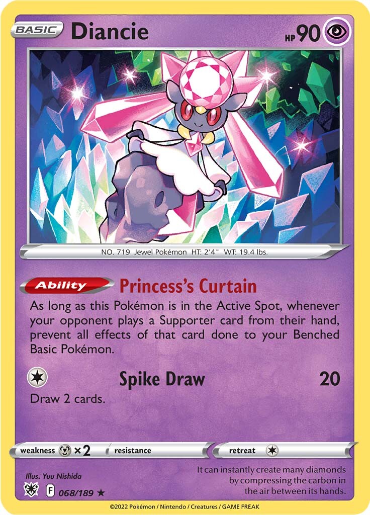 Diancie (068/189) [Sword & Shield: Astral Radiance] - Comfy Hobbies