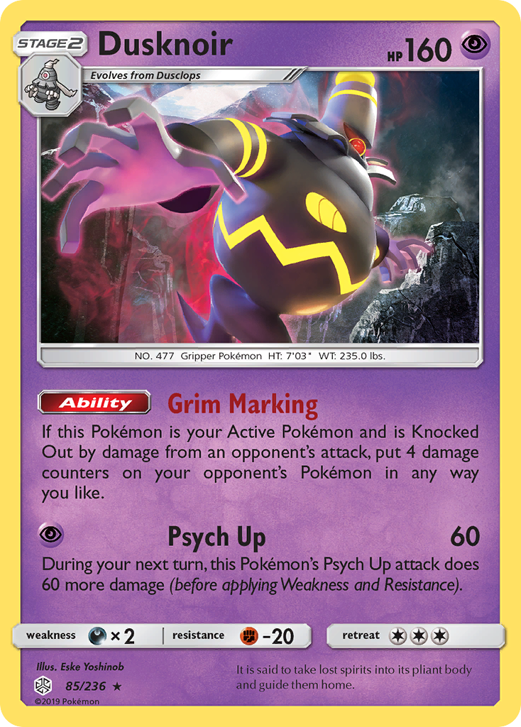 Dusknoir (85/236) [Sun & Moon: Cosmic Eclipse] - Comfy Hobbies