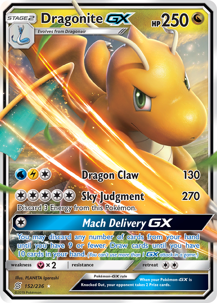 Dragonite GX (152/236) [Sun & Moon: Unified Minds] - Comfy Hobbies