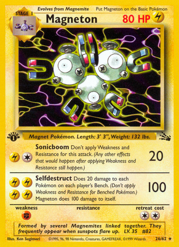 Magneton (26/62) [Fossil 1st Edition] - Comfy Hobbies