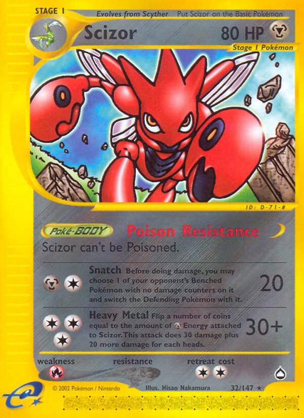 Scizor (32/147) [Aquapolis] - Comfy Hobbies