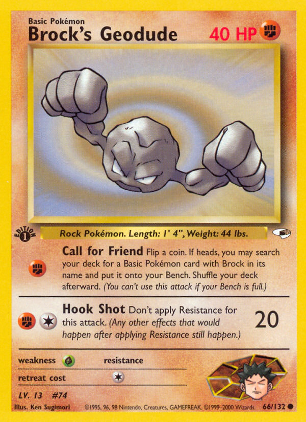 Brock's Geodude (66/132) [Gym Heroes 1st Edition] - Comfy Hobbies