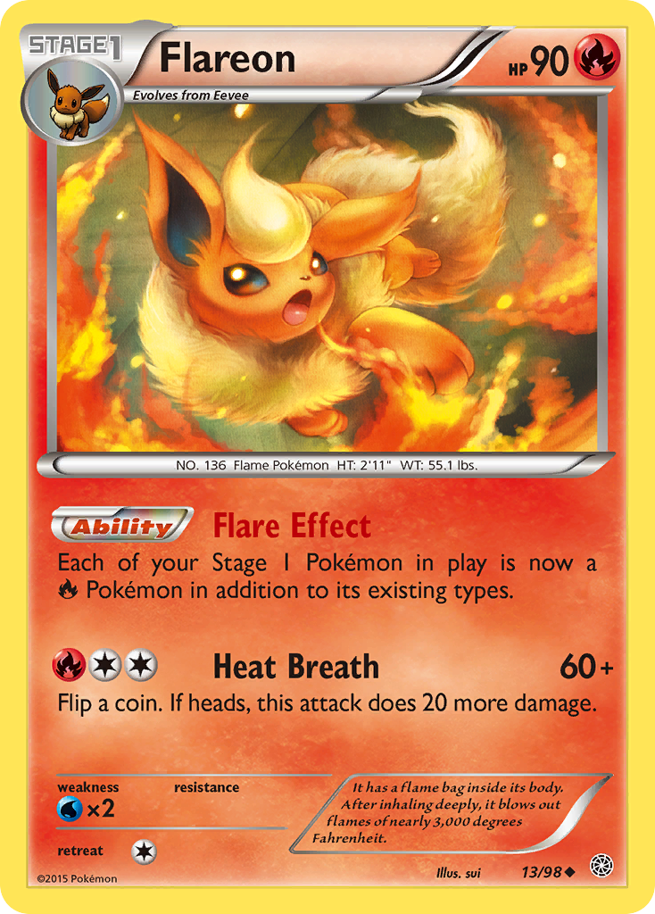 Flareon (13/98) [XY: Ancient Origins] - Comfy Hobbies