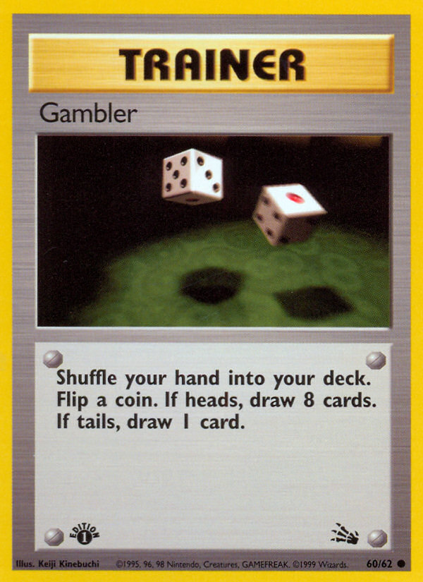 Gambler (60/62) [Fossil 1st Edition] - Comfy Hobbies