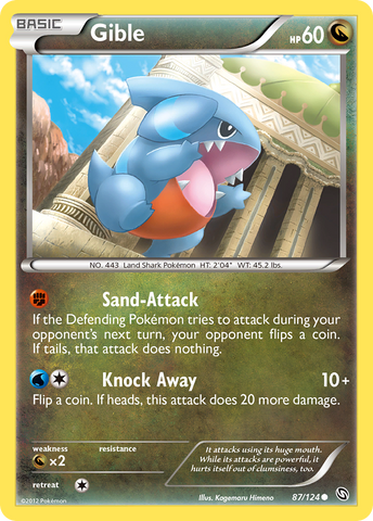 Gible (87/124) [Black & White: Dragons Exalted] - Comfy Hobbies