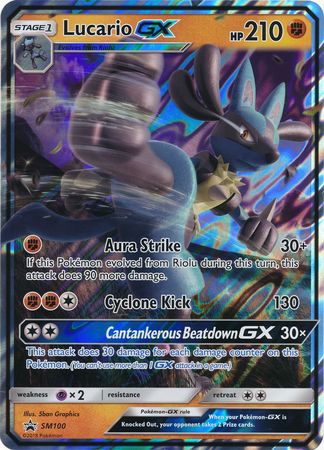 Lucario GX (SM100) (Jumbo Card) [Sun & Moon: Black Star Promos] - Comfy Hobbies