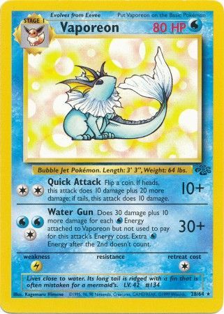 Vaporeon (28/64) [Jungle Unlimited] - Comfy Hobbies
