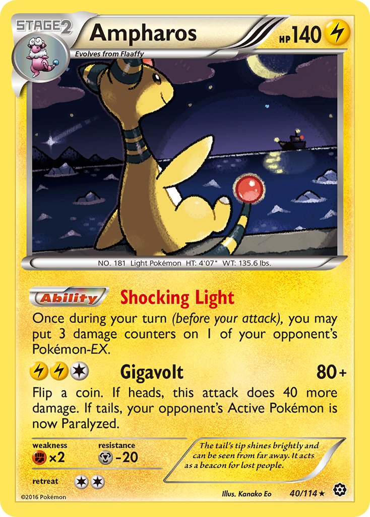 Ampharos (40/114) (Theme Deck Exclusive) [XY: Steam Siege] - Comfy Hobbies