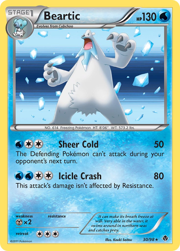 Beartic (30/98) (Cracked Ice Holo) (Blister Exclusive) [Black & White: Emerging Powers] - Comfy Hobbies