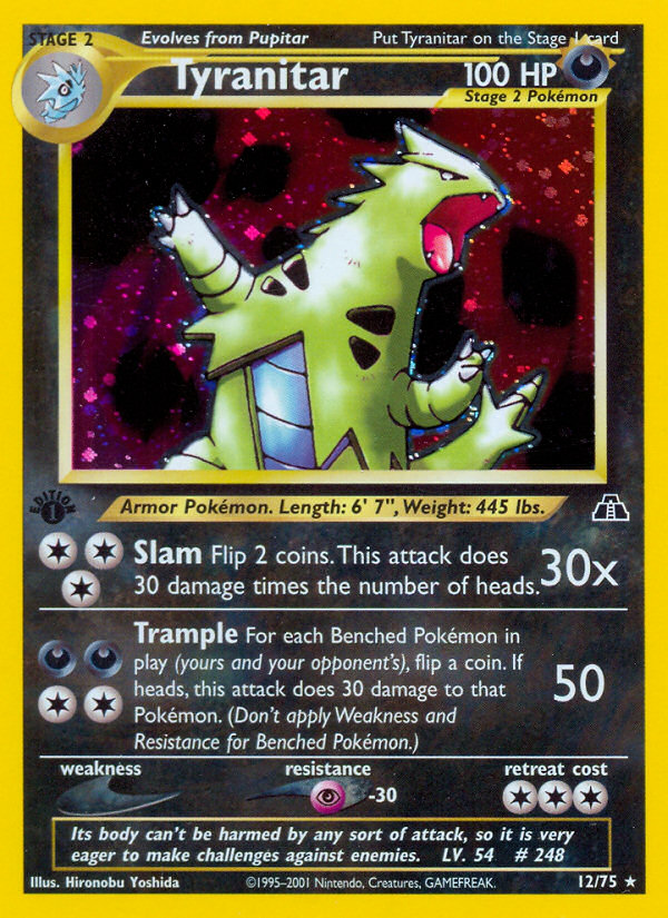 Tyranitar (12/75) [Neo Discovery 1st Edition] - Comfy Hobbies