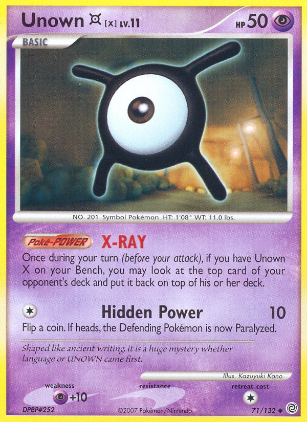 Unown X (71/132) [Diamond & Pearl: Secret Wonders] - Comfy Hobbies