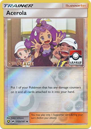 Acerola (112a/147) (League Promo 3rd Place) [Sun & Moon: Burning Shadows] - Comfy Hobbies