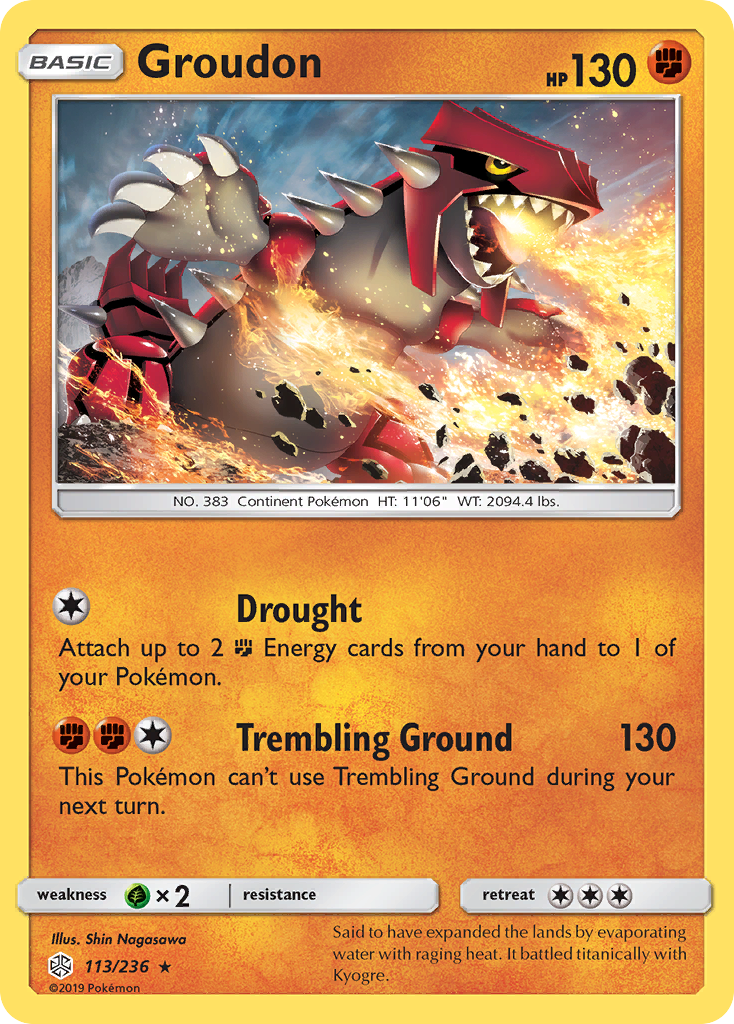 Groudon (113/236) [Sun & Moon: Cosmic Eclipse] - Comfy Hobbies