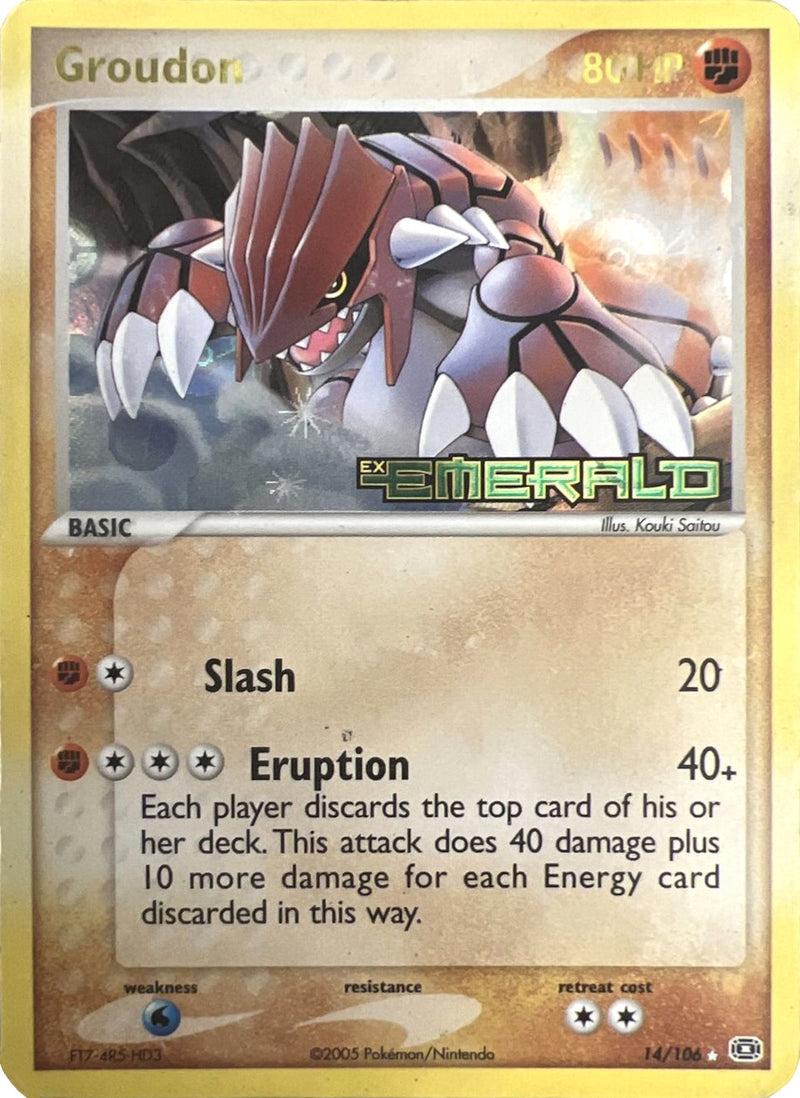 Groudon (14/106) (Stamped) [EX: Emerald] - Comfy Hobbies