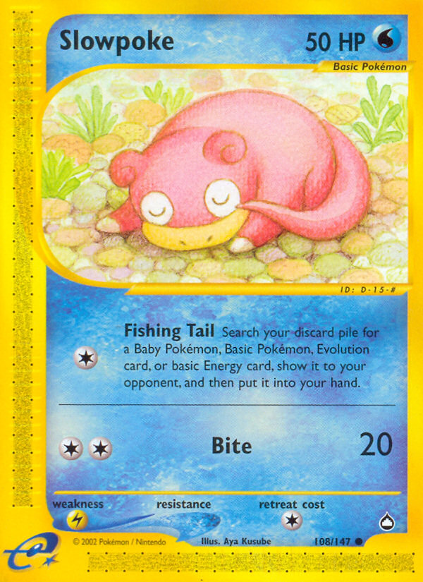 Slowpoke (108/147) [Aquapolis] - Comfy Hobbies