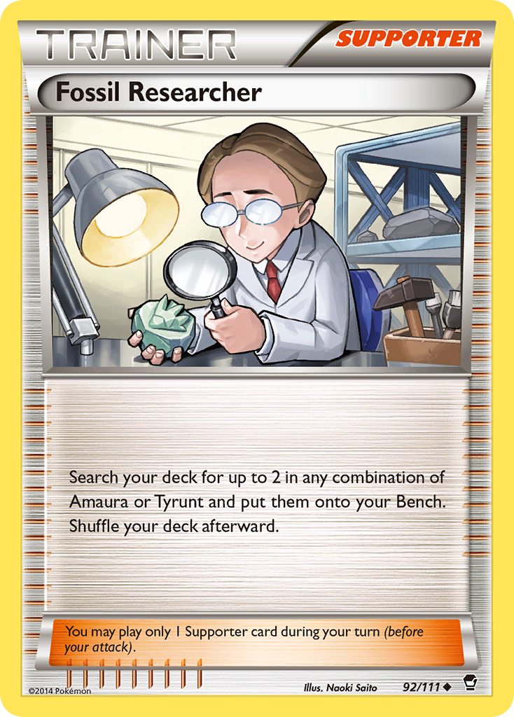 Fossil Researcher (92/111) [XY: Furious Fists] - Comfy Hobbies