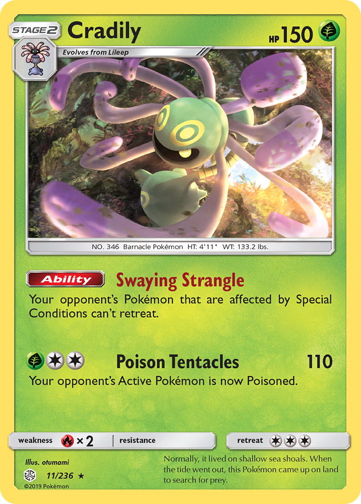 Cradily (11/236) [Sun & Moon: Cosmic Eclipse] - Comfy Hobbies