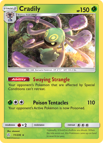 Cradily (11/236) [Sun & Moon: Cosmic Eclipse] - Comfy Hobbies