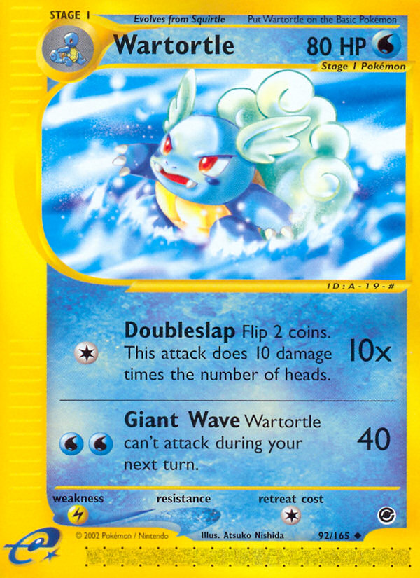 Wartortle (92/165) [Expedition: Base Set] - Comfy Hobbies