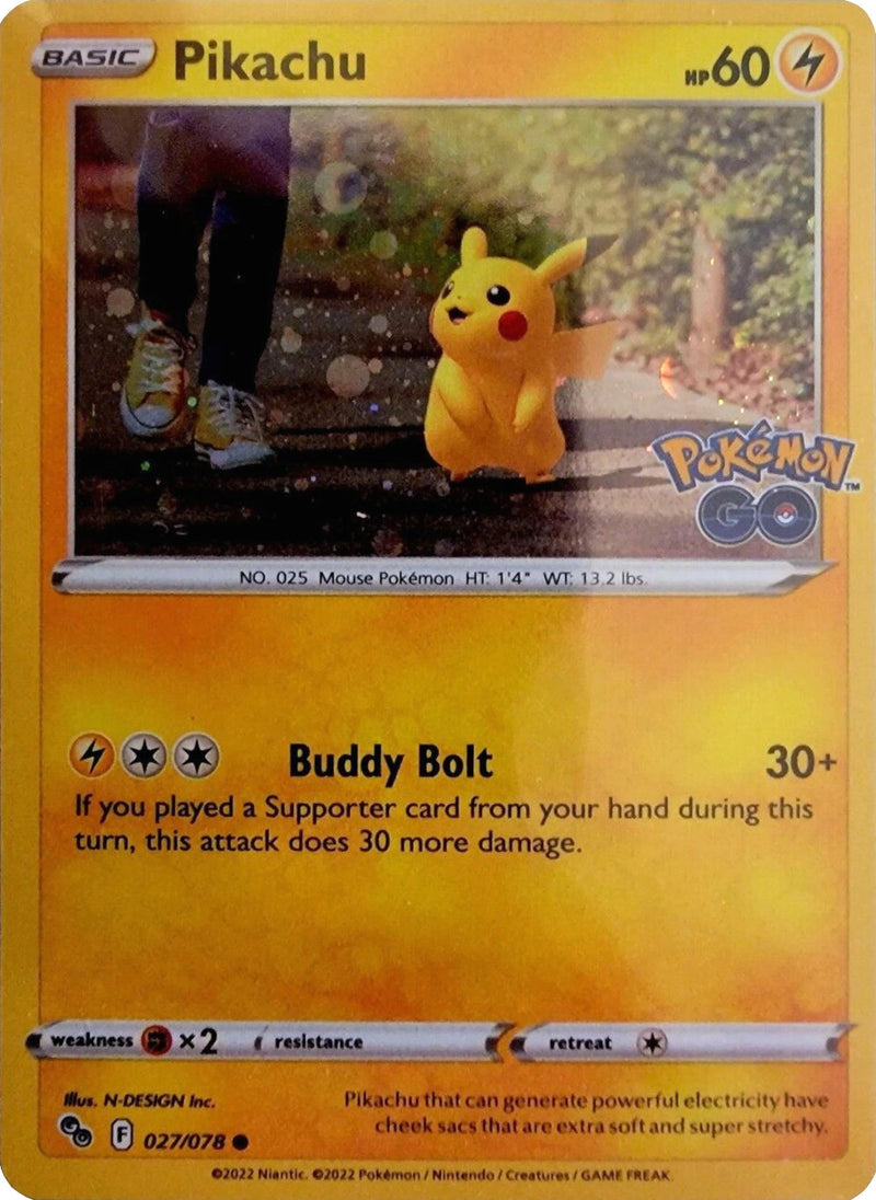 Pikachu (027/078) (Cosmos Holo) [Pokémon GO] - Comfy Hobbies