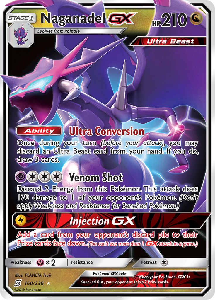 Naganadel GX (160/236) [Sun & Moon: Unified Minds] - Comfy Hobbies