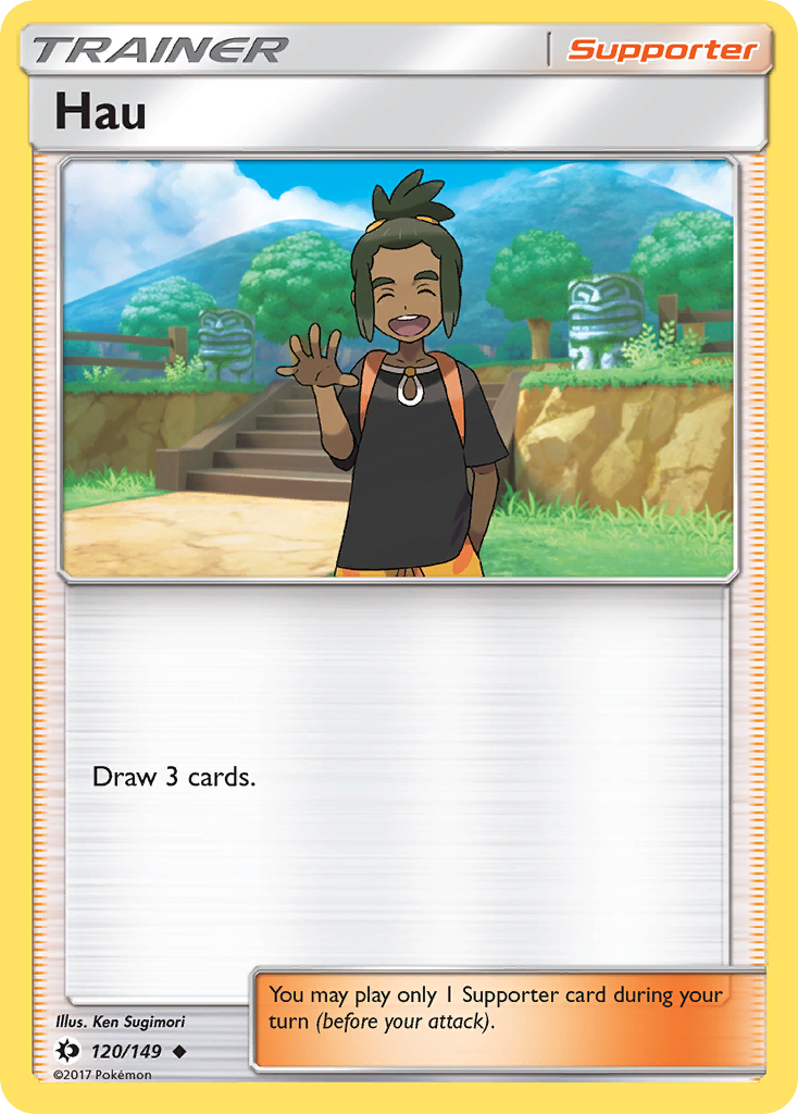 Hau (120/149) [Sun & Moon: Base Set] - Comfy Hobbies