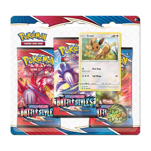 Sword & Shield: Battle Styles - 3-Pack Blister (Eevee) - Comfy Hobbies