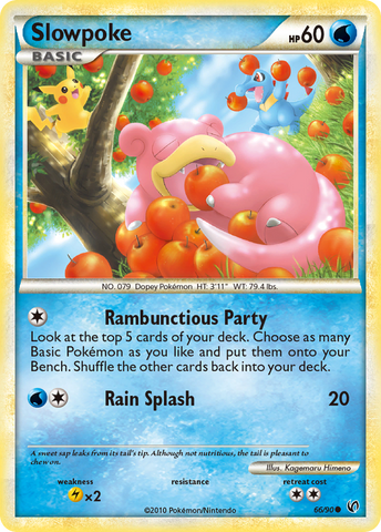 Slowpoke (66/90) [HeartGold & SoulSilver: Undaunted] - Comfy Hobbies