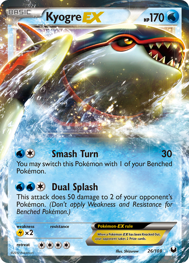 Kyogre EX (26/108) [Black & White: Dark Explorers] - Comfy Hobbies
