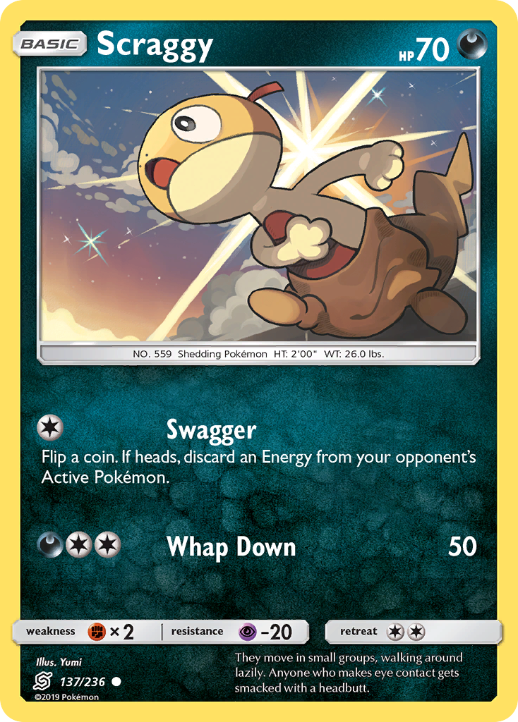 Scraggy (137/236) [Sun & Moon: Unified Minds] - Comfy Hobbies