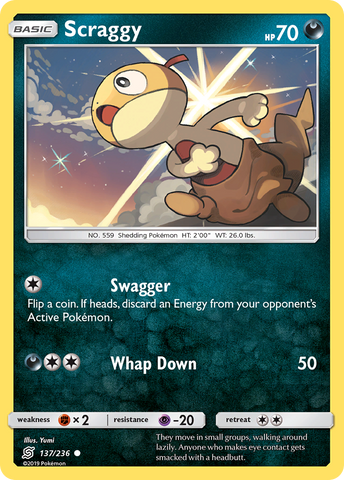 Scraggy (137/236) [Sun & Moon: Unified Minds] - Comfy Hobbies