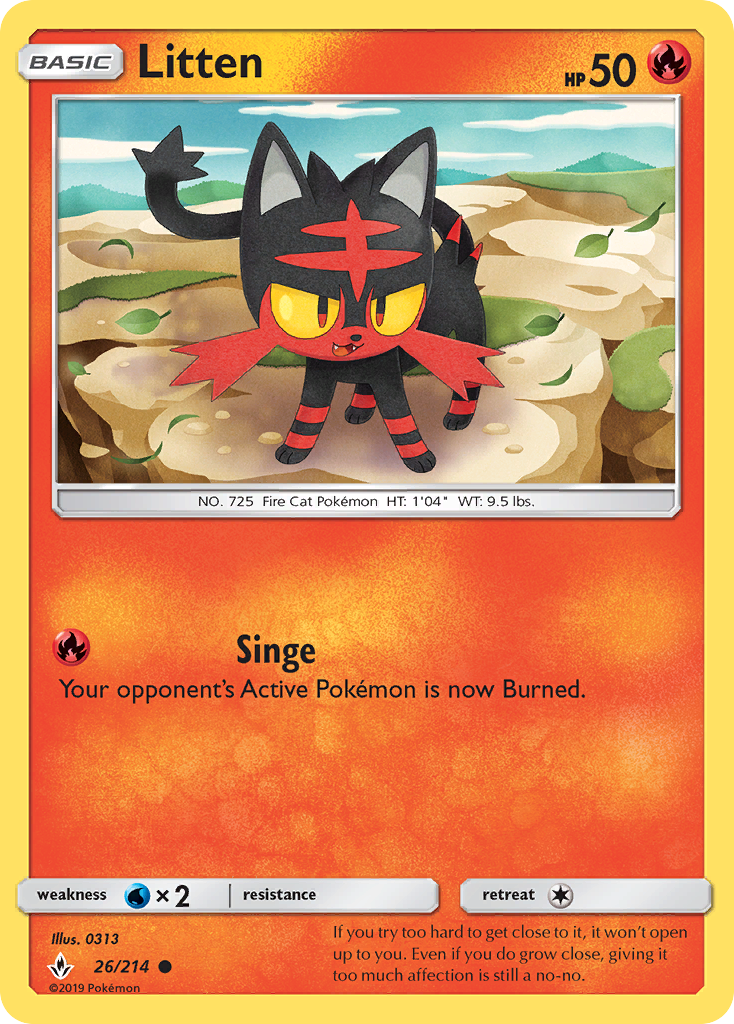 Litten (26/214) [Sun & Moon: Unbroken Bonds] - Comfy Hobbies