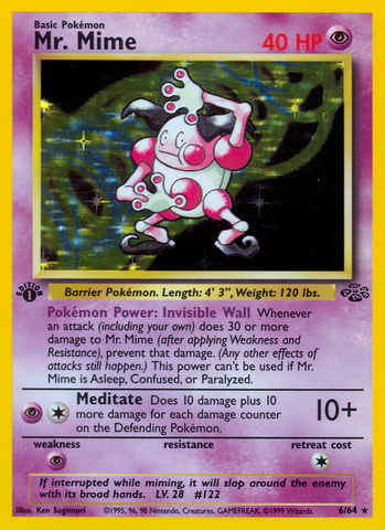 Mr. Mime (6/64) [Jungle 1st Edition] - Comfy Hobbies