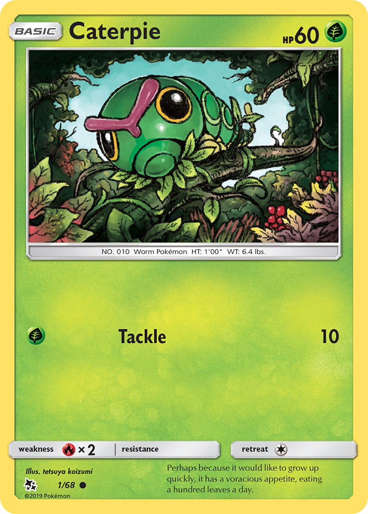 Caterpie (1/68) [Sun & Moon: Hidden Fates] - Comfy Hobbies
