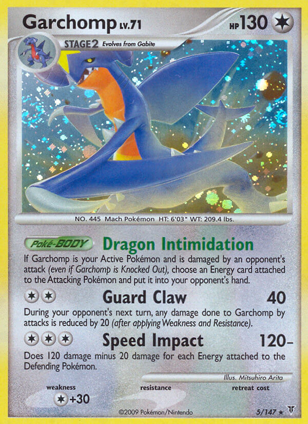 Garchomp (5/147) (Cracked Ice Holo) (Theme Deck Exclusive) [Platinum: Supreme Victors] - Comfy Hobbies