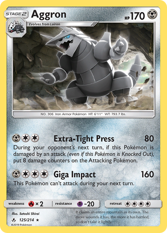 Aggron (125/214) [Sun & Moon: Unbroken Bonds] - Comfy Hobbies