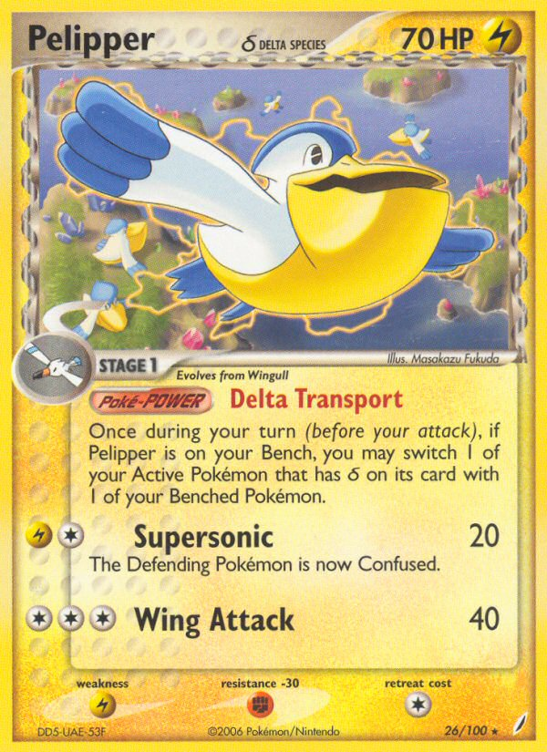 Pelipper(26/100) (Delta Species) [EX: Crystal Guardians] - Comfy Hobbies
